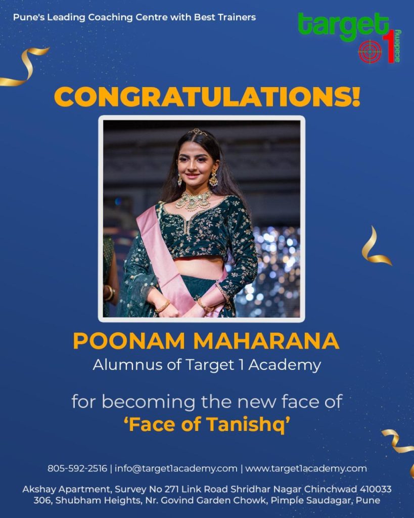 "Poonam Maharana - Miss Face of Tanishq Congratulations Banner."
