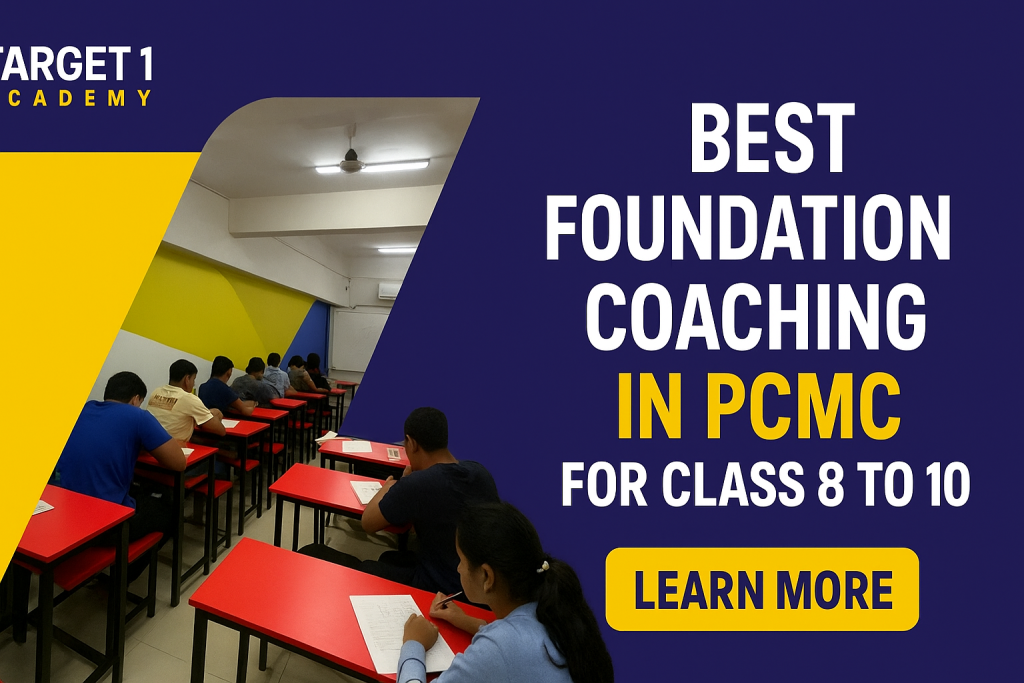 Best foundation coaching in PCMC for 6th to 10th students at Target 1 Academy, Chinchwad and Wakad